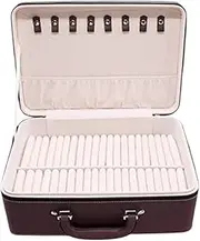 Vaveren Jewelry Bangle Box, PU Leather Jade Bracelet Presentation Box Bracelet Box for Countertop Girls, Coffee