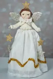 17" Dee Harvey ESC Tatiana Star Angel Tree Topper Figure Folk Christmas Decor