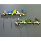 Creative Wooden Bird Hangers Coat Hat Rack Wall Hook Home Decor Crafts 4 Hooks