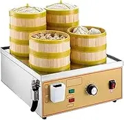 Electric Steamed Buns Machine – Commercial Stainless Steel Steamer with U-Tube Heating & Dry Boiling Alarm, Ideal for Steaming Buns, Dumplings & Vegetables M