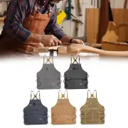 Canvas Apron Adjustable Strap Outdoor Apron for Camping Baking Women and Men