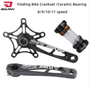BOLANY Folding Bicycle Crankset 170mm 130BCD Alloy Crankset Bottom Bracket