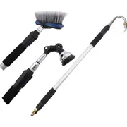 Telescopic Gutter Cleaner Cleaning Tool Wand Car Washer Brush