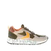 VOILE BLANCHE men shoes Club16 sneaker suede and tech fabric Dove grey green