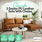 3 Seater Lounge Sofa Suite PU Leather Couch Setting Living Room Furniture