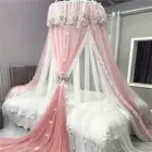 Dome Mosquito Net Canopy Romantic Double Layer Yarn Bed Valance Anti-mosquito