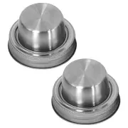 2 Pcs Cocktail Shaker Lid Mason Jar Lids Stainless Replacement Spice Jars