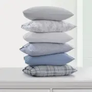 Cotton Percale Pillowcases Standard Size, 300 Thread Count, Set of 2, Envelop...