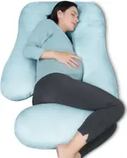 MOON PARK Pregnancy Pillows for Sleeping - U Shaped Full Body Maternity Pillow w