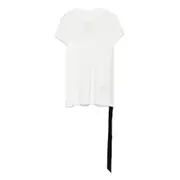 [Rick Owens Drkshdw] Rick Owens Drkshdw Short-sleeve Draped-hem Top S WHITE