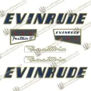 Evinrude 1956 15hp Outboard Decal Kit 3M Marine Grade