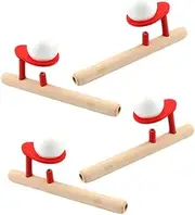 Funny Wooden Ball Blower Toys for Boys and Girls Floating Balls Game Develops Breathing Control for Birthday Parties