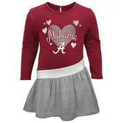 Outerstuff Alabama Crimson Tide NCAA Girl's Kids Heart Jersey Dress, Crimson