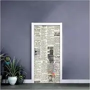 Door Stickers Cartoon Scene Painting Door Stickers Abstract Graffiti Full Cover Wallpaper Decal Self-Adhesive Mural Bedroom Decor Poster(A,90x200cm)