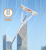 Joybos® 2 in 1 Squeegee Window Cleaner with Long Extension Pole SQUEEGEE WITH 2 REFILLS