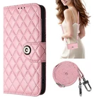 For iPhone Samsung Huawei OnePlus Crossbody 7 Cards Wallet Case Flip Stand Cover