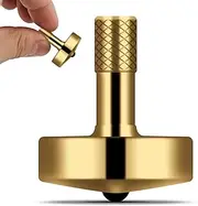 DjuiinoStar Spinning Top (AVG 5-8 Minutes), CNC Machined from Solid Brass, High Pricision Desk Toy, Waste Your Time Efficiently DST-805