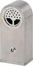 Outdoor Trash Can OutdoorStainless Steel Wall-Mounted Ash Column Vertical Ashtray Cigarette Butt Extinguisher Bucket Outside Garbage can
