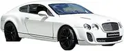 Scale Finished Model Car 1/24 for Bentley Continental Supercars Diecast Alloy Car Model Collectible Displays Scale Vehicles Miniature Replica Car(White)