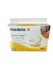 MEDELA - QUICK CLEAN MICRO STEAM BAGS - 5 BAGS/BOX Breast Pump 20 uses per bag