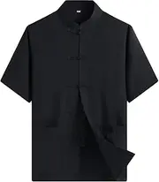 [ZooBoo] Chinese Clothing Tang Suit - Kung Fu Short Sleeve Shirt for Men