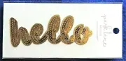 1pc Gold Hello Paper Applique Shiny Sequins Card Scrapbook Crafts Jo-Ann Stores