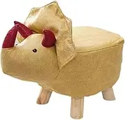 ＫＬＫＣＭＳ Animal Shaped Footstool Foot Rest Kids Learning Stool Bench Pouffe Chair Ottoman for Indoor Playroom Entryway Nursery Decor, Dinosaur