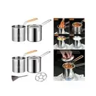 Stainless Steel Deep Fryer Pot Soup Pot Butter Warmer Pot Milk Pot Frying Basket