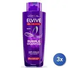 3x L’Oreal Paris Elvive Color-Vive Purple Shampoo, 200 ML