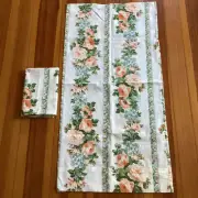 VTG Floral Pillowcases 2 King White Coral Green Retro Wondercale Springmaid NEW