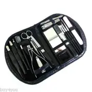 18tlg Manicure Set Make Up Set Travel Kit Nail Care Nail Clipper Brush Scissors