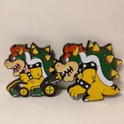Nintendo Super Mario Bowser Enamel Pins Set Of 2 Official Collectible Badges
