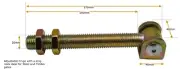Adjustable Swing Gate Hinge - Long Neck - 140 x 20mm - Pair