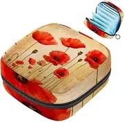 Period Bag,Sanitary Napkin Storage Bag,Vintage Flowers,Tampon Bag for Purse