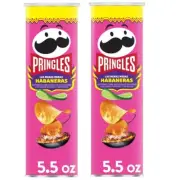 Pringles Habaneras Potato Crisps 5.5 OZ (2 Cans Chips) Limited Time Only