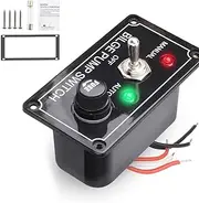 xioaue DC 12V Fused Marine Bilge Pump Switch Panel with LED Indicator Light Manual/Off/Auto 3-Way Toggle Switch