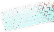 UUONDO Keyboard Cover Skin for 2022/2021 Apple iMac 24 inch Magic Keyboard with Touch ID, Waterproof Silicone Keyboard Protector - MGreen