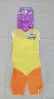 Vintage Vinyl 90s Child Halloween Costume Looney Tunes Tweety BRAND NEW- No Mask