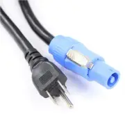 10ft PowerCON 20Amp NAC3FCA to 5-15P 12AWG UL Listed Cable