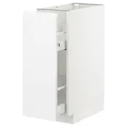 METOD base cabinet/pull-out int fittings, white/Voxtorp high-gloss/white, 30x60x80 cm