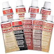 AMACO Rub n Buff Wax Metallic Finish 9 Color Kit - Antique Gold European Gold Grecian Gold Autumn Gold Gold Leaf Spanish Copper Silver Leaf Ebony Pewter - 9 Rub and Buff Gilding Wax 15ml Tubes