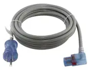 15ft 15A 14/3 Medical Grade Power Cord With Locking Right Angle C13 by AC WORKS®
