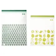 ISTAD resealable bag, patterned/green, 6/4.5 l