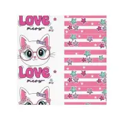 Cute Cat Love Meow Face Towel - Fun & Whimsical Design for Cat Lovers