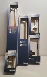 SET OF 5 PC TOWEL BARS, TOWEL ARM,TOILET PAPER HOLDER, ROBE HOOK BATHROOM SET