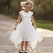 Toddler Wedding Dresses for Girls Toddler Girls Summer Sleeveless Solid Lace