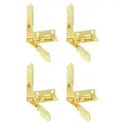 10Pcs Box Quadrant Hinge, 31x36mm Folding Support Hinges, Imitation Gold