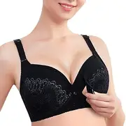 [WonderMoms] Wireless Lace Nursing Bra – Lightly Padded Supportive Breastfeeding