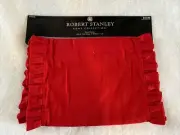Robert Stanley Table Runner Red Ruffle Edges Country Farmhouse Table Decor NWT