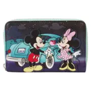 Officially Licensed Loungefly Disney Mickey & Minnie Date Drive-In Zip Wallet